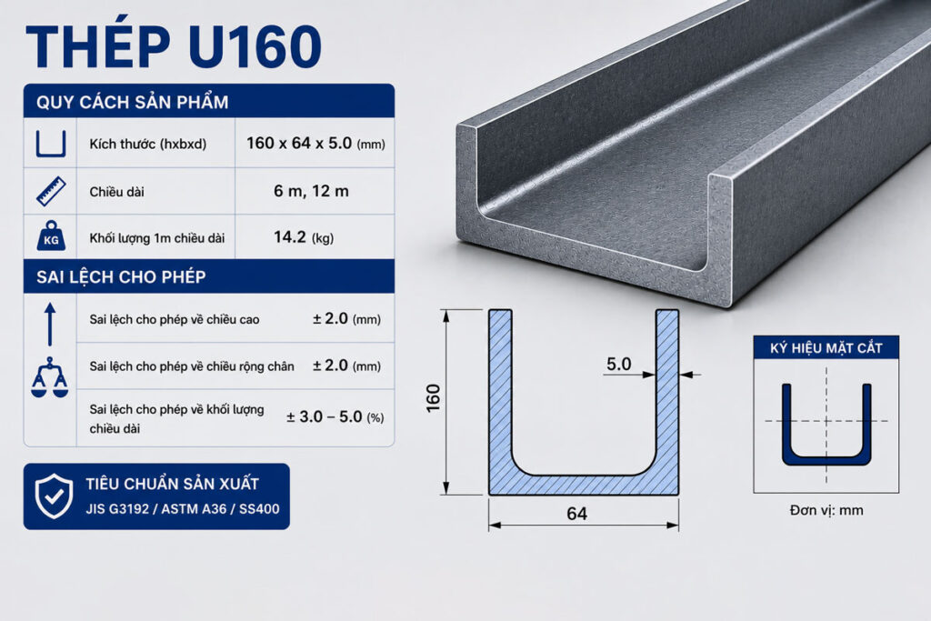 thép u160